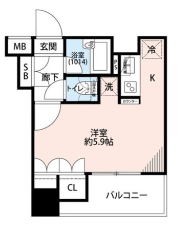 プレール・ドゥーク八丁堀の物件間取画像